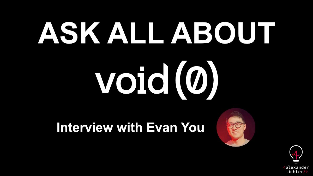 In a few days, I have the honor to interview <a href="/youyuxi/">Evan You</a> in person - and we talk all about <a href="/voidzerodev/">VoidZero</a>

If you have question that should be asked, drop it below. Seeing a question you like? Then upvote by liking the tweet 🔥

♻️ RT for Reach please ♻️