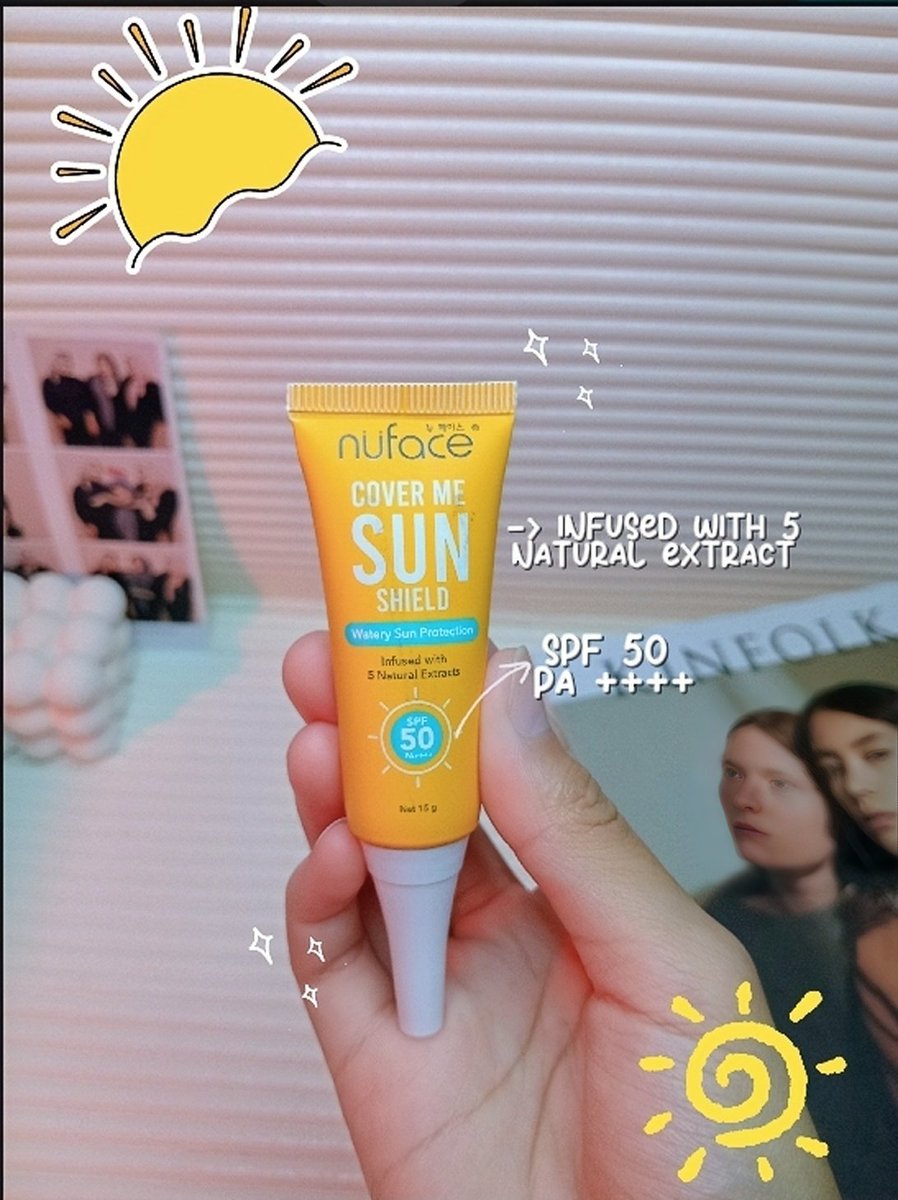 sylvinaptri_'s tweet photo. Sunscreen rasa skincare by @nufaceid Cover Me sun Shideld SPF 50 PA++++ dengan Infused with 5 Natural Extracts๐ฟ:
1. Pomegranate Fruit & Greentea Leaf Extract
2. Honey Extract
3. Aloe Vera & Chamomile Extract
#vicisociety #vicietyreview #sunscreen #nuface #skincare
#SPF50 https://t.co/ke4DJgUKEU