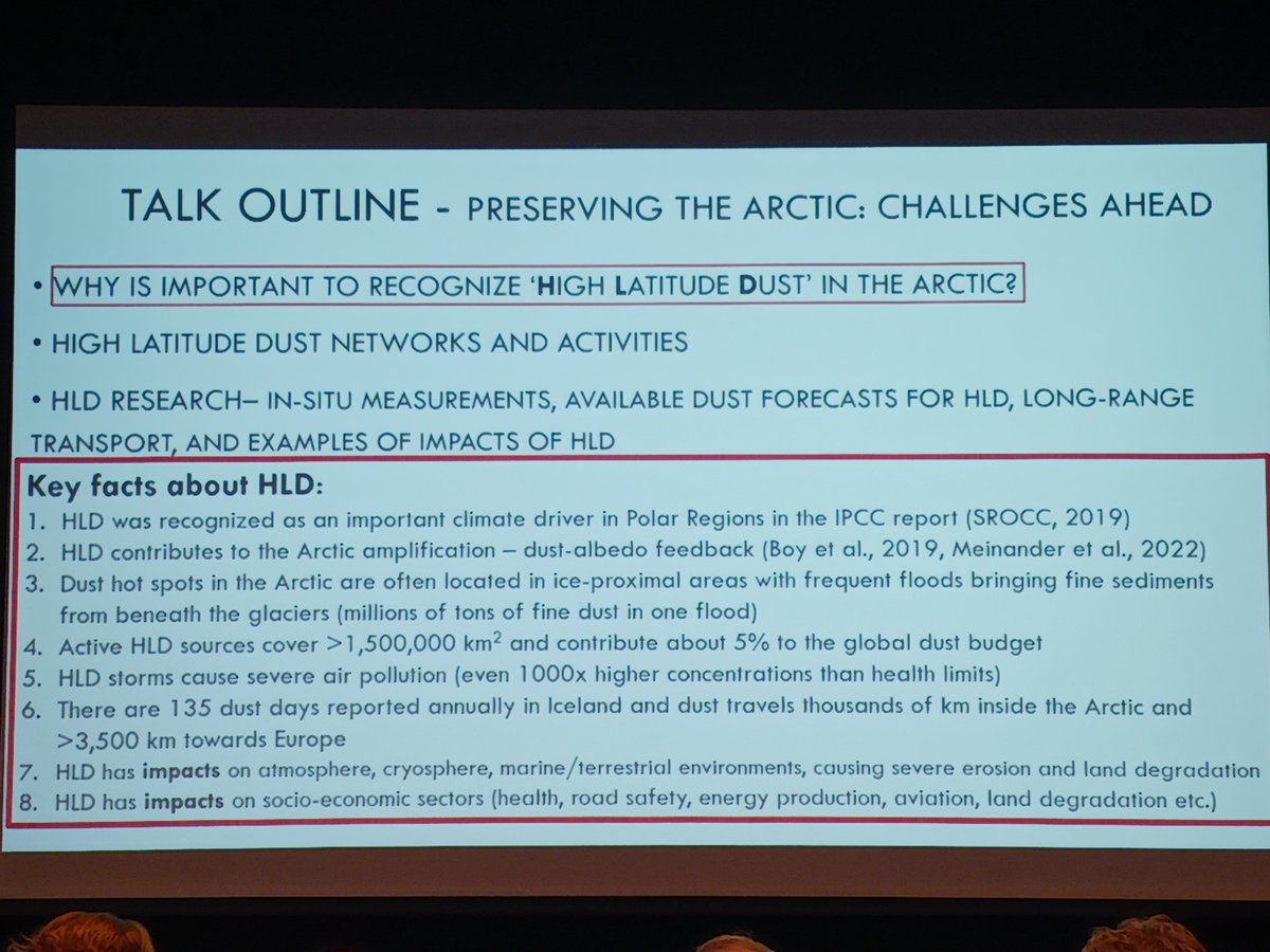 🌐<a href="/PavlaDagsson/">Pavla Dagsson Waldhauserova</a>, Lead of UArctic Thematic Network on High Latitude Dust, speaking at the <a href="/_Arctic_Circle/">Arctic Circle</a> #Assembly2024. She explains why HLD is important to recognize - has many negative impacts in the Arctic and elsewhere.