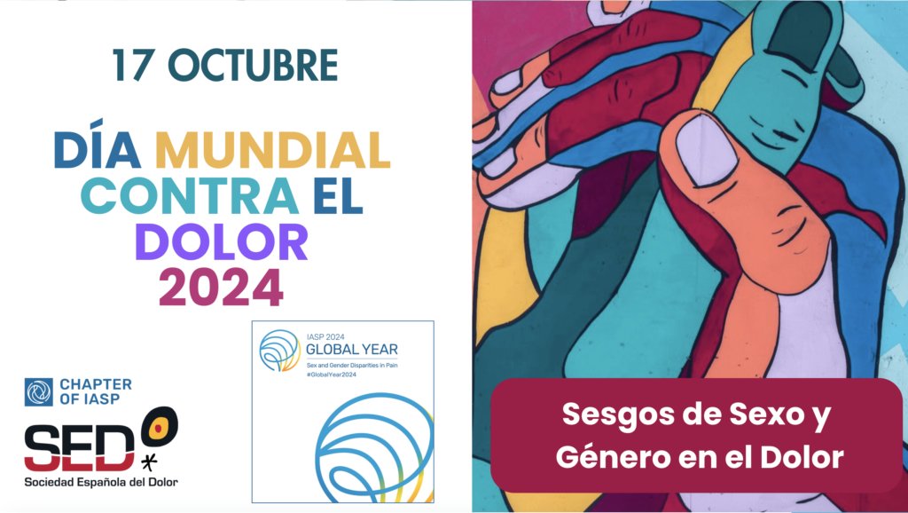 📅17 Octubre. Día Mundial Contra el Dolor Crónico
#DíaMundialDolor #DíaMundialContraElDolor #GlobalYear2024 
Hoy especialmente, y durante todo el año, la <a href="/IASPpain/">IASP</a> ha hecho hincapié en poner el foco en la existencia de Sesgos de Sexo y Género en el Dolor (investigación y práctica