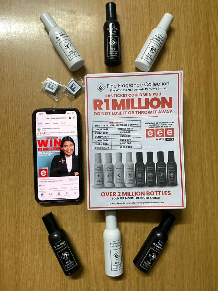 SharonMothiba's tweet photo. Yes I don't have millions but I can give you a ticket that can make  you a millionaire.  R1million to be won by my customers from the 29th October. Remember I'm your no.1 Fine Fragrance agent.
Try your luck today and get ur tickets 0797653765 https://t.co/RuGUiowg3f