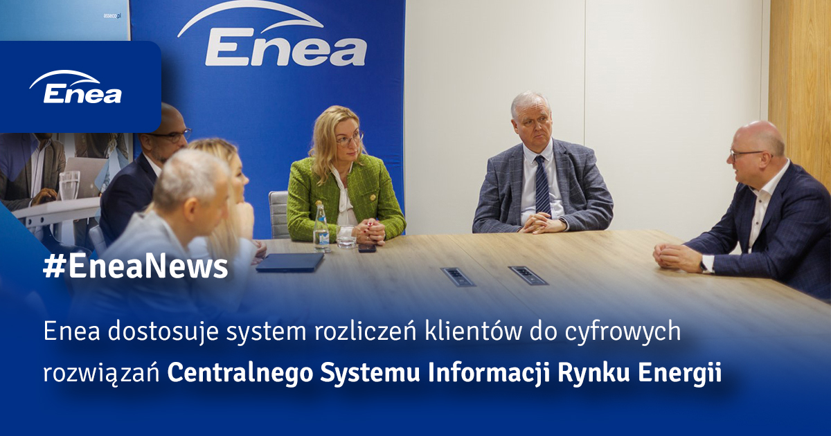 Grupa_Enea's tweet photo. #EneaNews 👨‍💻 Pracujemy nad wdrożeniem Centralnego Systemu Informacji Rynku Energii. Kolejnym etap: #EneaCentrum dostosuje do #CSIRE nasze systemy bilingowe, współpracując z ekspertami z @asseco_pl🤝#TransformacjaCyfrowa, jako część #TransformacjaEnei, jest dla Grupy #Enea projektem strategicznym 🦾 Szczegóły ➡️ https://t.co/UUYPrbKB8J
