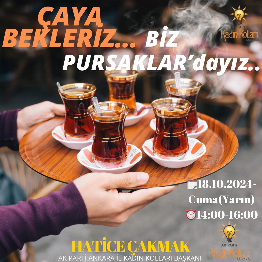 akkadinankara's tweet photo. Sevgili Hanımlar; yarın, 14:00- 16:00 saatleri arasında Başkanımız @hatice_cakmak_ Pursaklar İlçe Teşkilatımız da, çay eşliğinde sıcak ve samimi bir sohbette sizlerle buluşuyor.

Aramıza katılmak ve bizimle birlikte bu güzel vakti paylaşmak isteyen tüm misafirlerimizi bekleriz.☕ https://t.co/hebwVkEig7