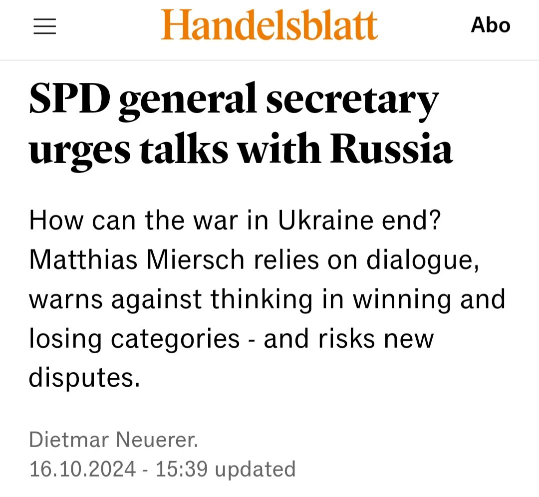 PawelSokala's tweet photo. Berlin - call for negotiations from the very top of governing SPD. It follows Scholz's declaration of readiness for a conversation with Putin, leak on 🇷🇺 - 🇩🇪 talks in Azerbaijan &amp; revelation that 🇩🇪 won't transfer any more heavy weapons to 🇺🇦... That's it folks. https://t.co/1vjR9KcdU0
