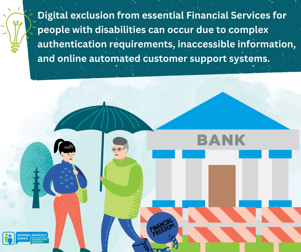 NAS Ireland (@advocacyireland) on Twitter photo Did you know that the move to online banking often excludes people with disabilities because of increasingly complex authentication and security measures with short time limits, which often time out. Read more about this here: 
advocacy.ie/2024/10/10/sho…
#NAShortchanged Did you know that the move to online banking often excludes people with disabilities because of increasingly complex authentication and security measures with short time limits, which often time out. Read more about this here: 
advocacy.ie/2024/10/10/sho…
#NAShortchanged