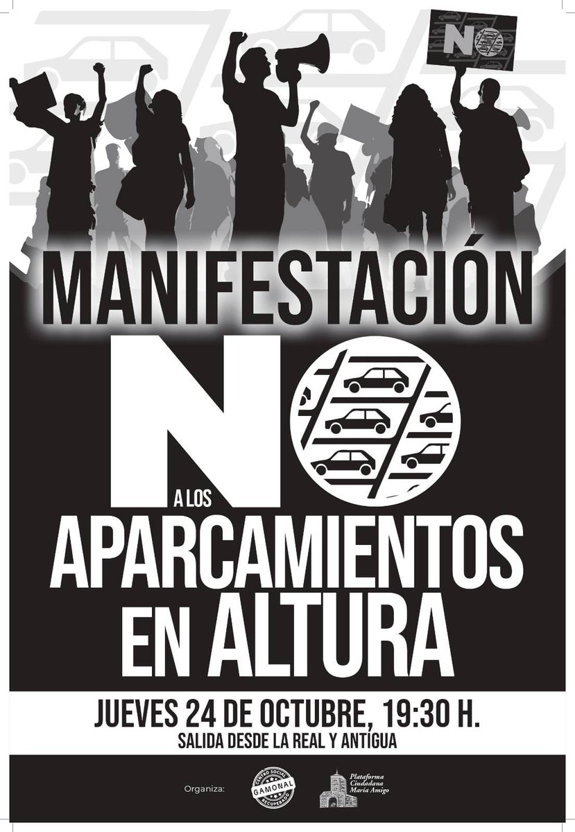 Próximo jueves 24 de octubre, 19:30, manifestación contra los aparcamientos en altura desde la Antigua de Gamonal