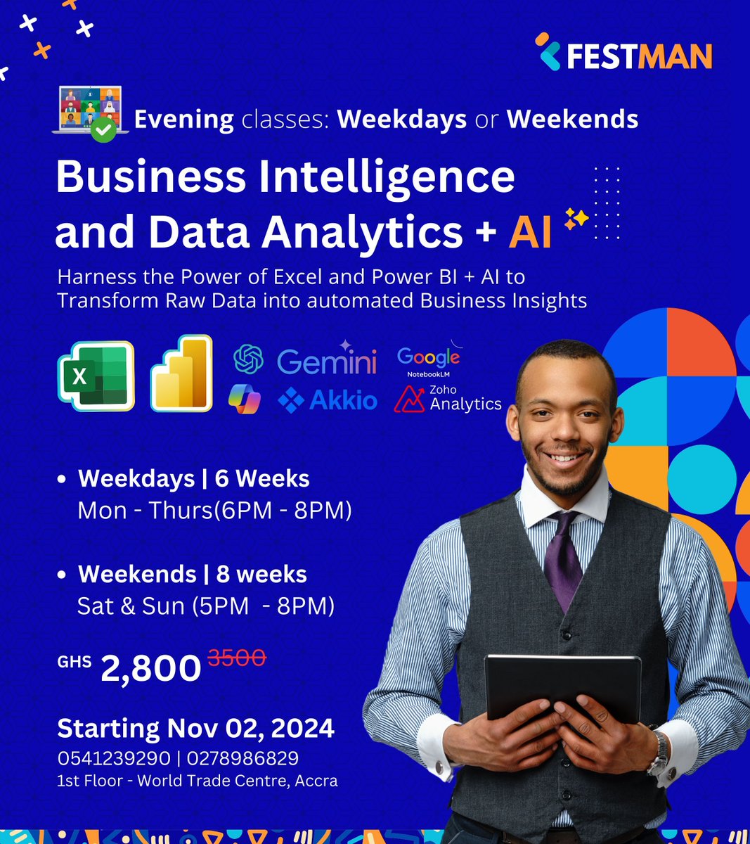 🚀 Ready to boost your career? 

Become a Data Analyst or AI Professional with our hands-on Business Intelligence &amp; Data Analytics Bootcamp!

✅ Learn Excel, Power BI, &amp; AI
✅ Flexible evenings &amp; weekends

Starts Nov 2, 2024. Secure your spot today! 🎯 buff.ly/4eL3mRL