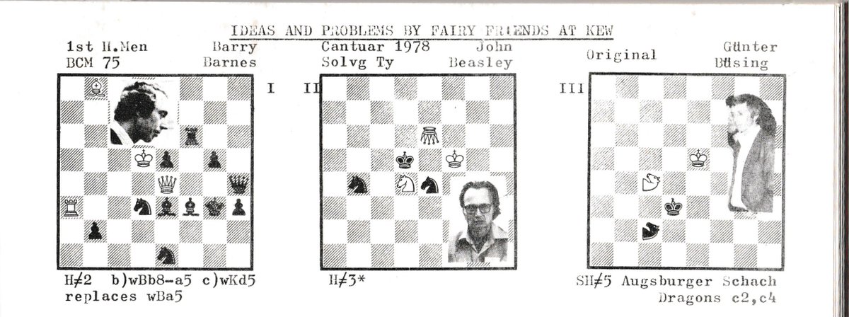 DMUSpecialColls's tweet image. 3 #chess brain twisters for #ChessTuesday from Fairy Chess Problems by Anthony Dickens, 1980. Don&apos;t ask me for clues cos I don&apos;t know how 🧚🏼♟️but I can post the answers at 5pm! From the @ecfchess library

@librarydmu @garylanechess @chesstutor  #chesshistory #chessliterature