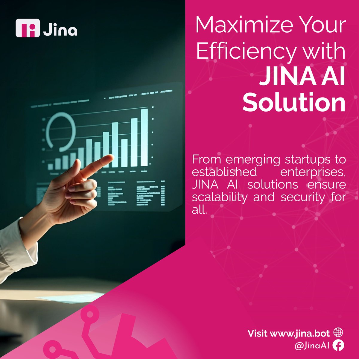 XodeNet's tweet image. Secure Your Future with AI!

From startups to enterprises, JINA AI solutions are scalable and secure.

#ScalableAI #FutureProof #BusinessSecurity