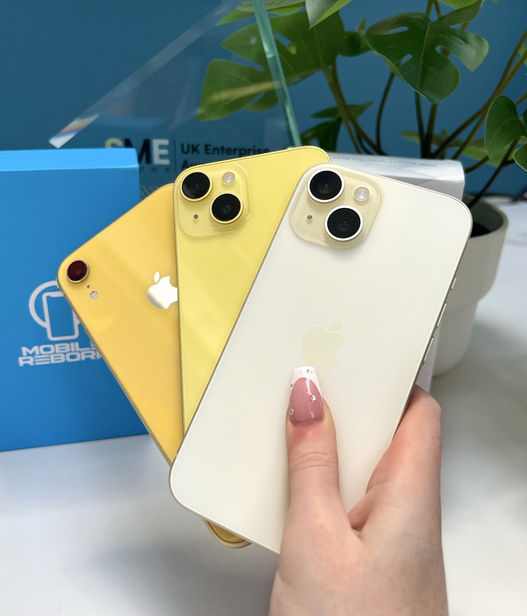 MobileReborn's tweet photo. Yellow phone edition 💛
Brighten up your tech with https://t.co/nedgtxtJGV 📱

#applephones #phonephotography #smallbiz #refurbished https://t.co/s9Sxrsjal3