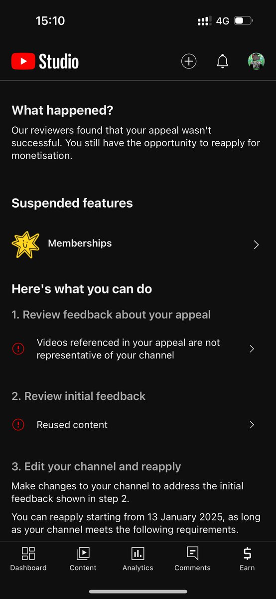 SlashingWolf's tweet photo. @TeamYouTube Earn page https://t.co/5nWvzU3a5c
