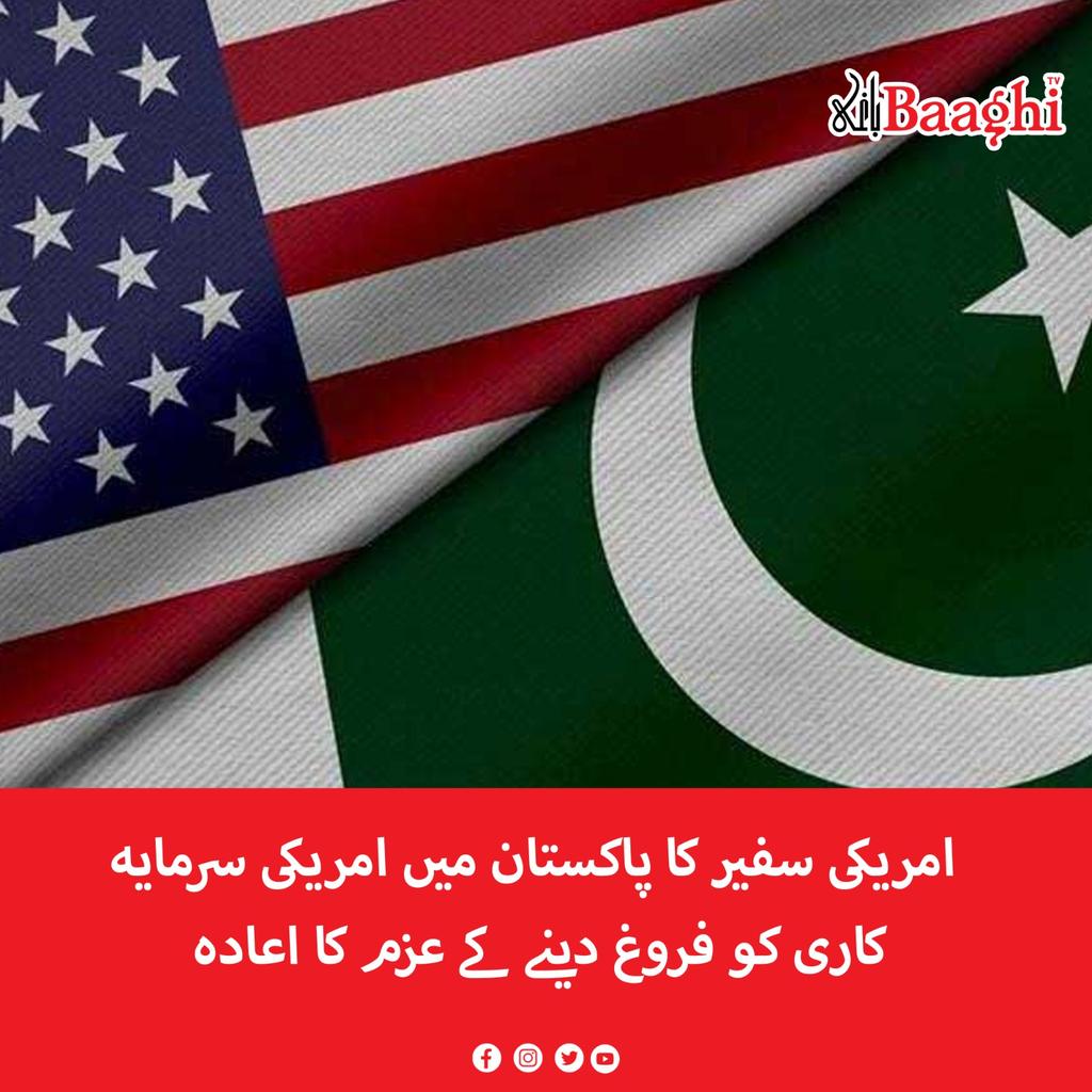 BaaghiTV's tweet photo. امریکی سفیر کا پاکستان میں امریکی سرمایہ کاری کو فروغ دینے کے عزم کا اعادہ
https://t.co/DsyNdXlhwz
#BaaghiTV #Pakistan #USAmbassador #Reiterated #Commitment #Promote #Investment https://t.co/6lPak4x0eK