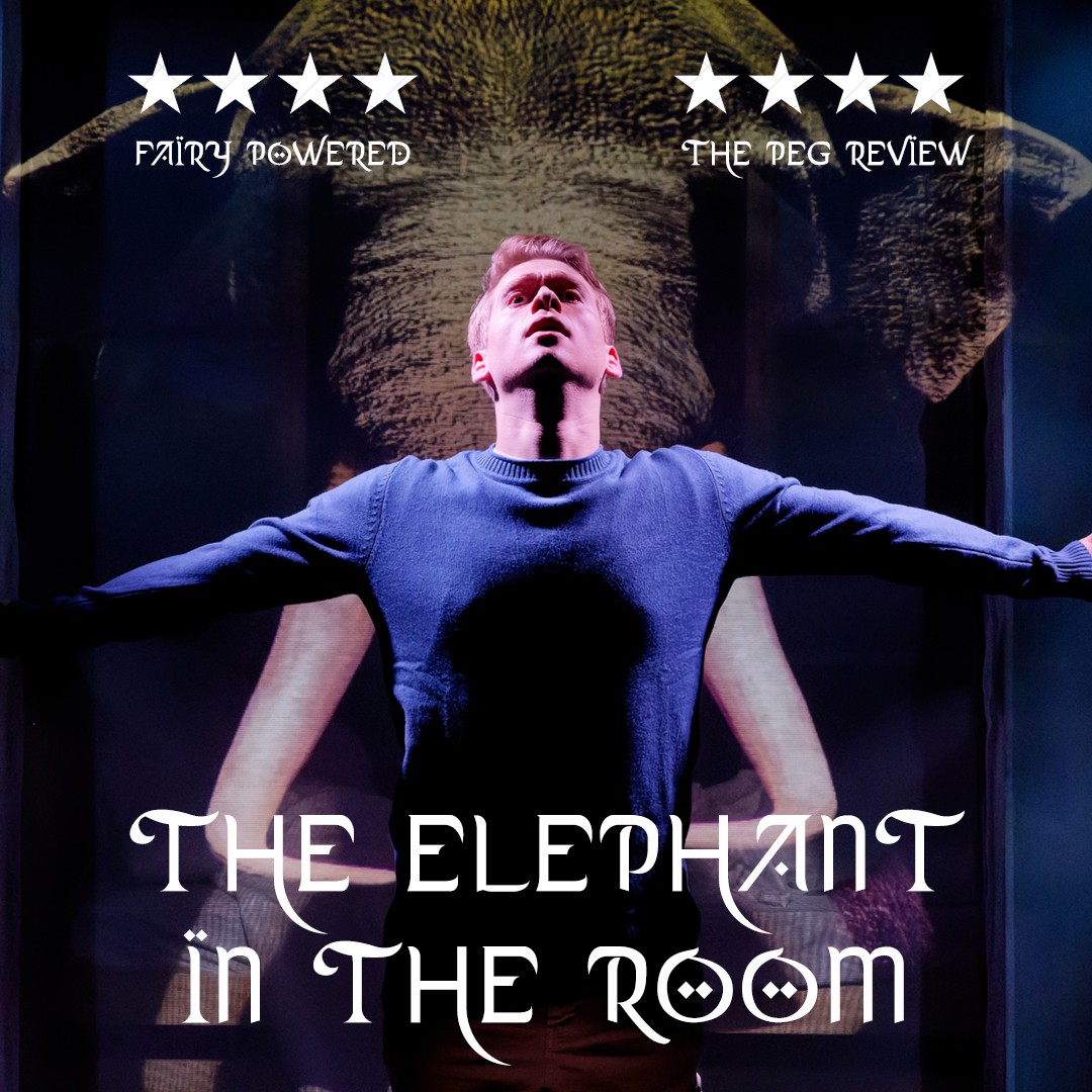 The reviews are in for the ⭐️⭐️⭐️⭐️ show of Peter Colin Hamilton's #theelephantintheroom showing now <a href="/WaterlooEast/">WaterlooEast Theatre 💙 🏴󠁧󠁢󠁷󠁬󠁳󠁿</a> - running until 27th October - Tuesdays - Sundays - tickets available here ➡️➡️🐘 waterlooeast.co.uk