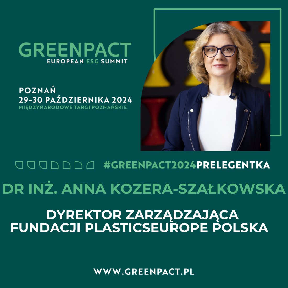 Już 29 października podczas #Greenpact European ESG Summit będziemy mieć przyjemność uczestniczyć w panelu dyskusyjnym "Homo plasticus. Plastikowy ślad Europejczyka" 🌍

📍Międzynarodowe Targi Poznańskie
👉 greenpact.pl/pl/
Za zaproszenie dziękujemy <a href="/wwwkigpl/">Krajowa Izba Gospodarcza</a>!