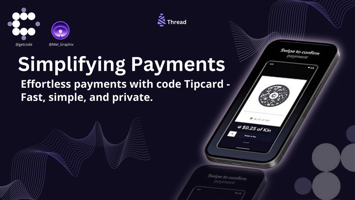 Mel_Graphix's tweet photo. 💡 Tired of complicated payments? Say hello to Code!
With Tipcard, sending tips has never been easier or more secure.
Microtransactions, multiple currencies, and privacy—GetCode does it all!
🛡️✨
🔗 Download GetCode today!
https://t.co/kp7Iutdno4
#GetCode #Tipcard #Web3 https://t.co/P985yNXy49