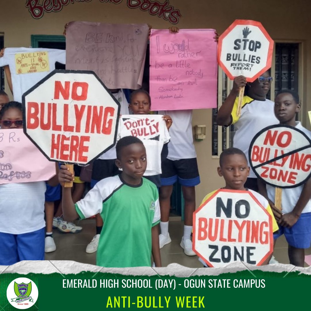EmeraldSchools's tweet photo. Our pictures speak volumes- We say a Big No to Bullying in Emerald Schools.  

The students in their creative ways went all out to express themselves during the week, T-shirts were designed as well posters, write ups and poems were also written.

 #ThrowBackThursday https://t.co/sgvr4ONIh9