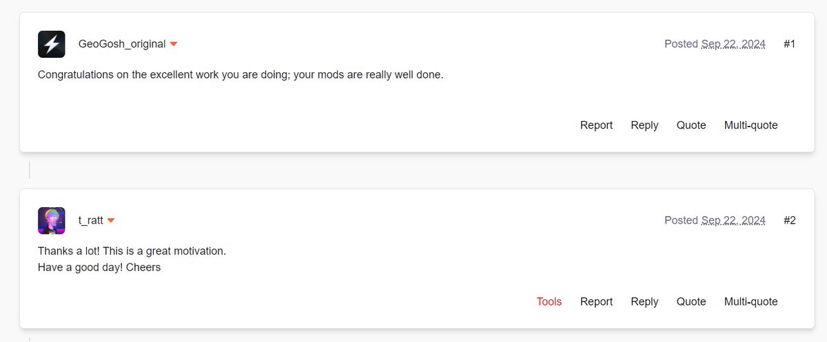 tratteo's tweet photo. I have been creating game mods and open source software for years. I started for pure passion and for fun. 
I could never have imagined how receiving simple messages like this from complete strangers could motivate me so much🥹 https://t.co/SvwKNy9k58