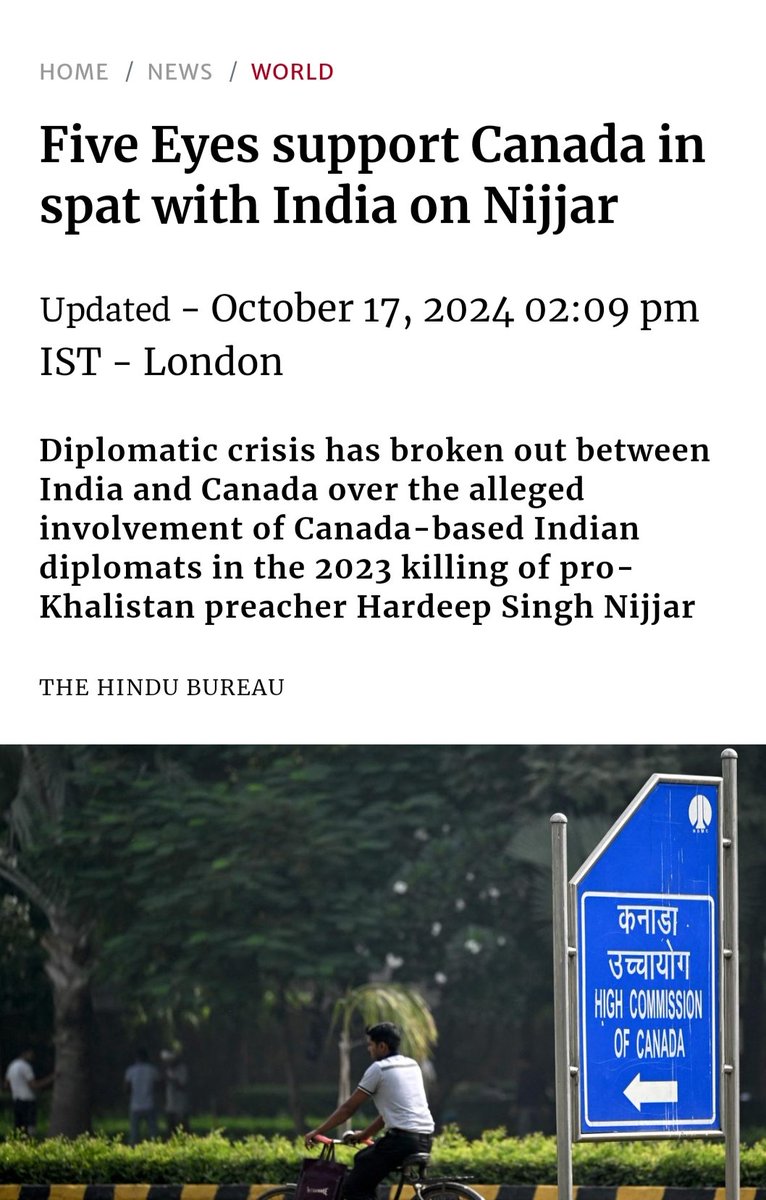 meezolpj's tweet photo. #fiveeye support Canada on spat with india on #Nijjar
#IndiaCanada https://t.co/q0apytuXKb