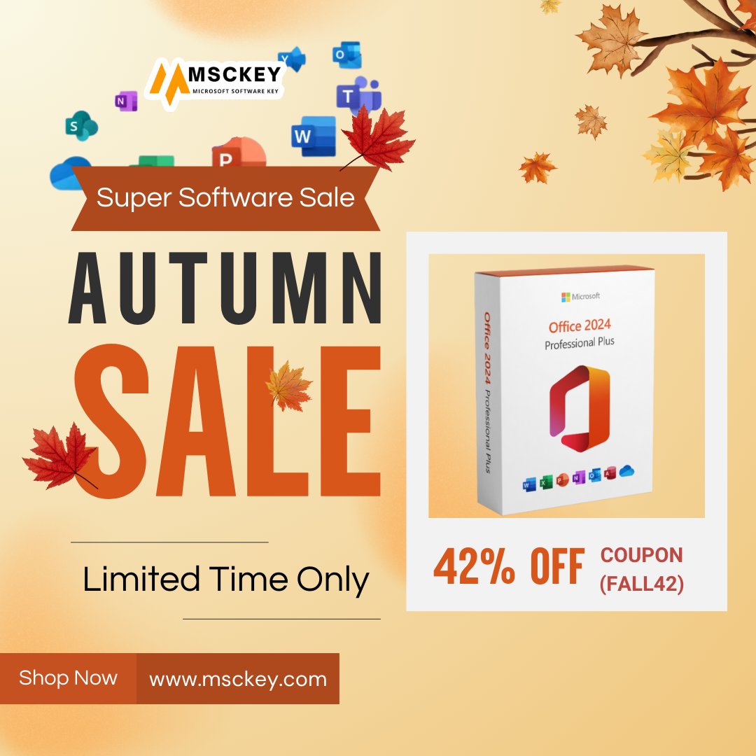 Unlock productivity with the New Microsoft Office 2024 Professional at 42% off! Only during the #AutumnSale 🍂 Use code FALL42 for your discount from <a href="/Msckey/">Mickey Cooper</a>. Don't miss out!
- msckey.com/product/micros…

#MicrosoftOffice2024 #MicrosoftAITour