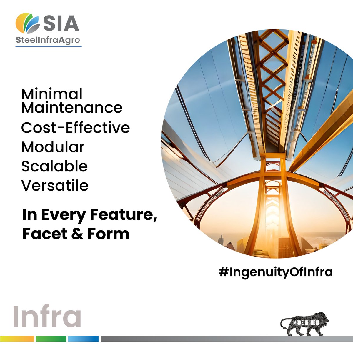SteelInfraAgro's tweet image. Minimal maintenance, maximum efficiency—our modular, scalable designs are versatile in every feature, facet, and form. Steel Infra Agro is your solution for cost-effective, future-ready infrastructure. 🏗️ 

#ModularDesign #CostEffectiveSolutions #ScalableInfrastructure