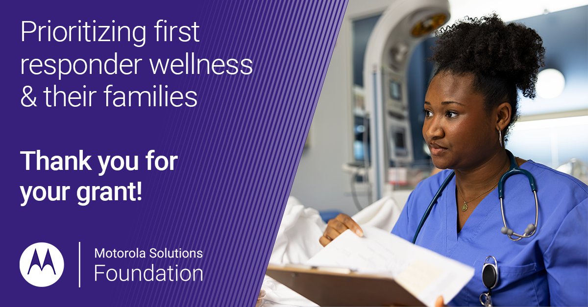 🚨<a href="/HUGSatHOME_RCSI/">HUGS@Home</a> are thrilled to receive a new grant from #MotorolaSolutionsFoundation! Thank you, <a href="/MSIFoundation/">Motorola Solutions Foundation</a>, for supporting our program dedicated to improve #wellbeing for #firstresponders and those who support them! #Motosolutionscares🚨