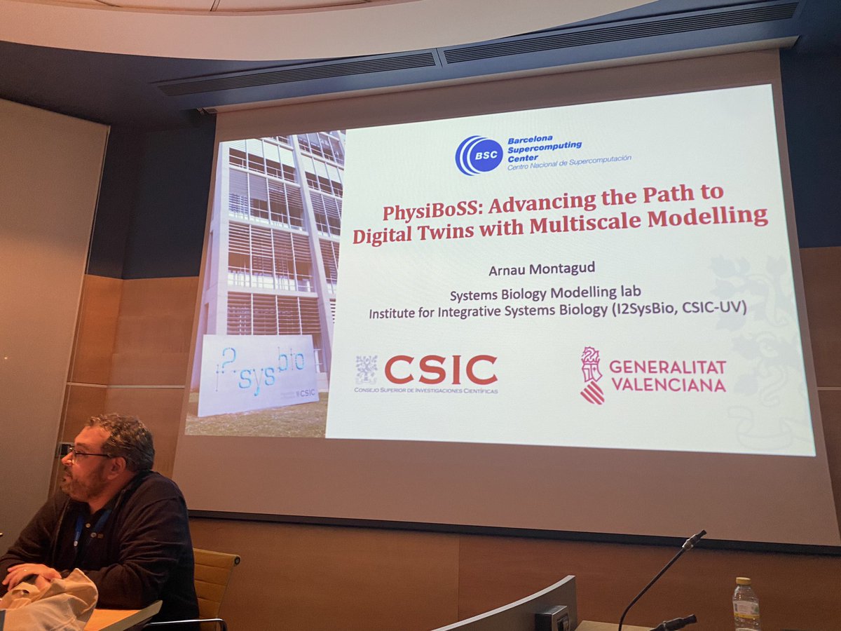 anaconesa's tweet image. Presentation of @ArnauMontagud, also a @BCBHubCSIC member on #DigitalTwins and #Multiscale modeling. MaBoss allows finding optimal drug regimens  @i2sysbio @BSC_CNS @CSIC