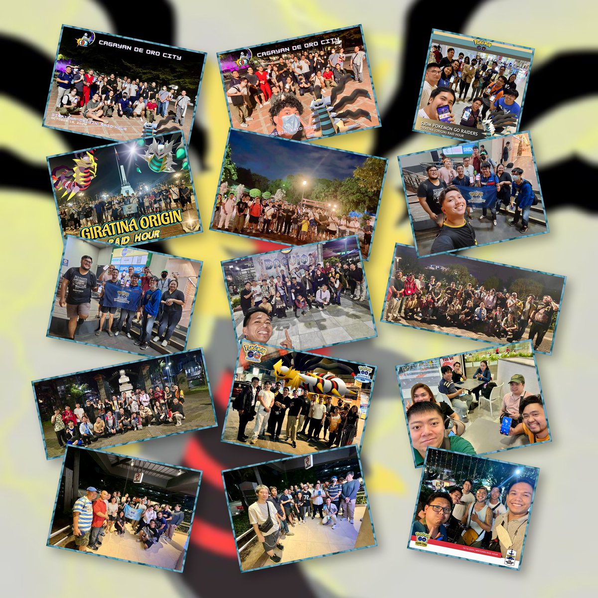 PoGoPilipinas's tweet photo. Who would have thought that trainers from the Philippines were dragged into the Distortion World by Giratina (Origin Forme). Despite the ferociousness of Giratina, they were able to defeat this wicked Pokémon. 👻😀🇵🇭
#Pokemon #Pokemon #RaidHour #Giratina #OriginForme https://t.co/fl9SnUupiL