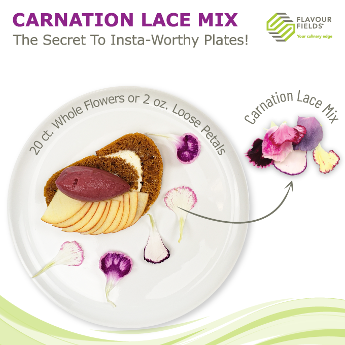 FlavourFields's tweet photo. 🌸Carnation Lace Mix is here to grab the Spotlight and make your Fall Dishes the main attraction. 🍂🎉

● Use: Decorative
● Shelf Life: Up to 30 days

Visit: https://t.co/Fa0EZAWIl7
         https://t.co/VrJNtCyYF0

#carnationflower #carnation #carnationpetals #flavourfields https://t.co/G2ErV18bkV