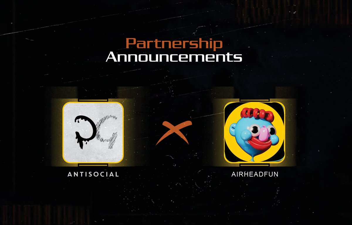 Antisocial_GG's tweet photo. Happy to announce our collab with @AirheadFun 

Airhead Ordinal Collection is  a game-changing collab between Arthur Hayes and @oylwallet. With 10,000 ordinals and 10 levels of inflation, you earn XP to unlock the fattest, most valuable Airheads. The more XP, the bigger and rarer your Airhead becomes.

Join our discord for more update