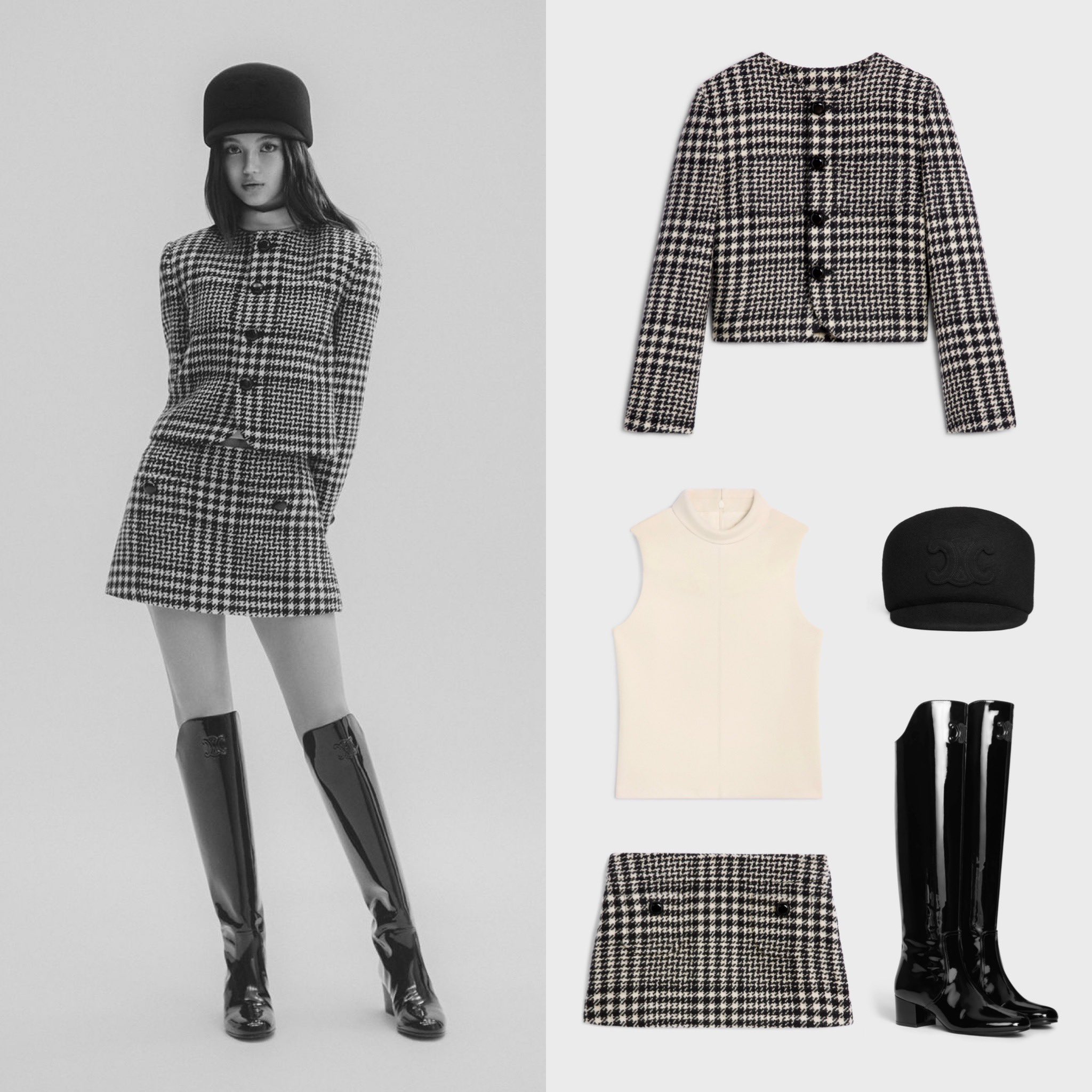 関税込 CELINE | Verneuil jacket in wool tweed NJZ Outfits on X: 