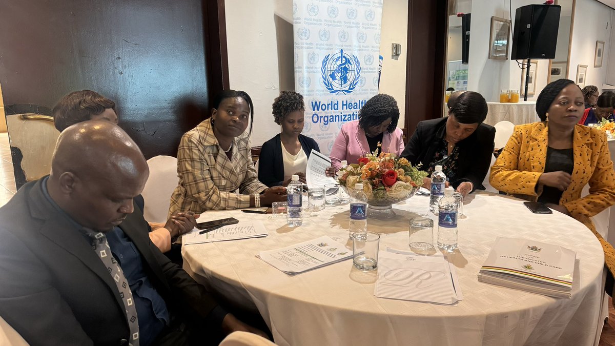 WHO_Zimbabwe's tweet photo. The GoZ🇿🇼 is launching the Health Workforce Strategy (2023-2030), aiming to address critical gaps in the healthcare system &amp; ensure quality healthcare for all. It outlines 5 key areas for strengthening, including planning &amp; financing, training, deployment, retention &amp; monitoring. https://t.co/63tpUpKan6
