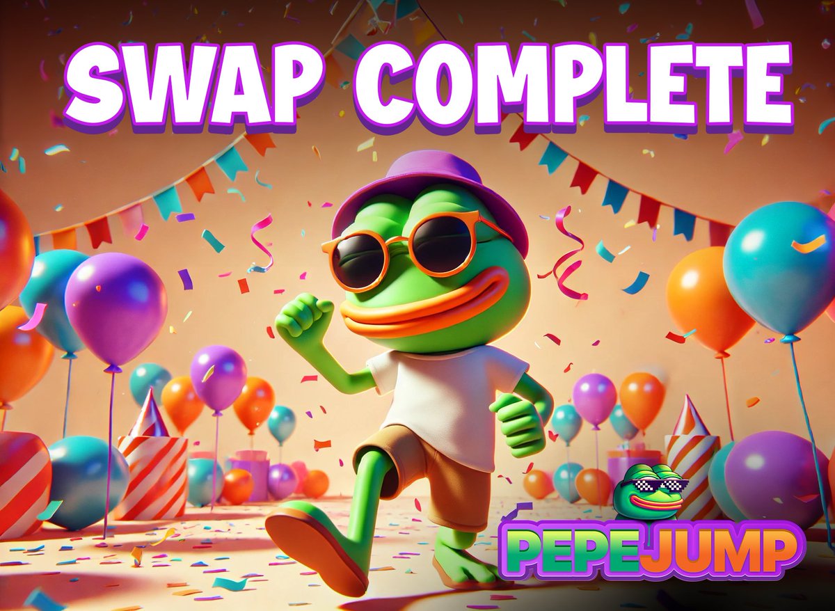 PlayPepeJump's tweet photo. 🚀 Swap Complete! 🎉

We’re excited to announce that the swap from $PEPEJ to $DEGEN is now live! 🎊 $DEGEN, a popular coin with a bright future, is ready in your wallets. To verify your swap, head to the Transactions section and use the provided link to check it on Basescan. You’ll see your DEGEN tokens either automatically in your wallet or after importing them manually. If you need help with this process, check out this tutorial (Link https://t.co/y4rCRRDKp3) 

Thank you to our amazing community of over 33,000 gamers, with 1.4 million games played and 23,000+ invites sent.

As we turn the page on this amazing adventure, we hope you carry the fun and memories with you. It’s been a pleasure jumping alongside you, and we can’t wait to see what’s next for each of you.

— With gratitude, The PepeJump Team
