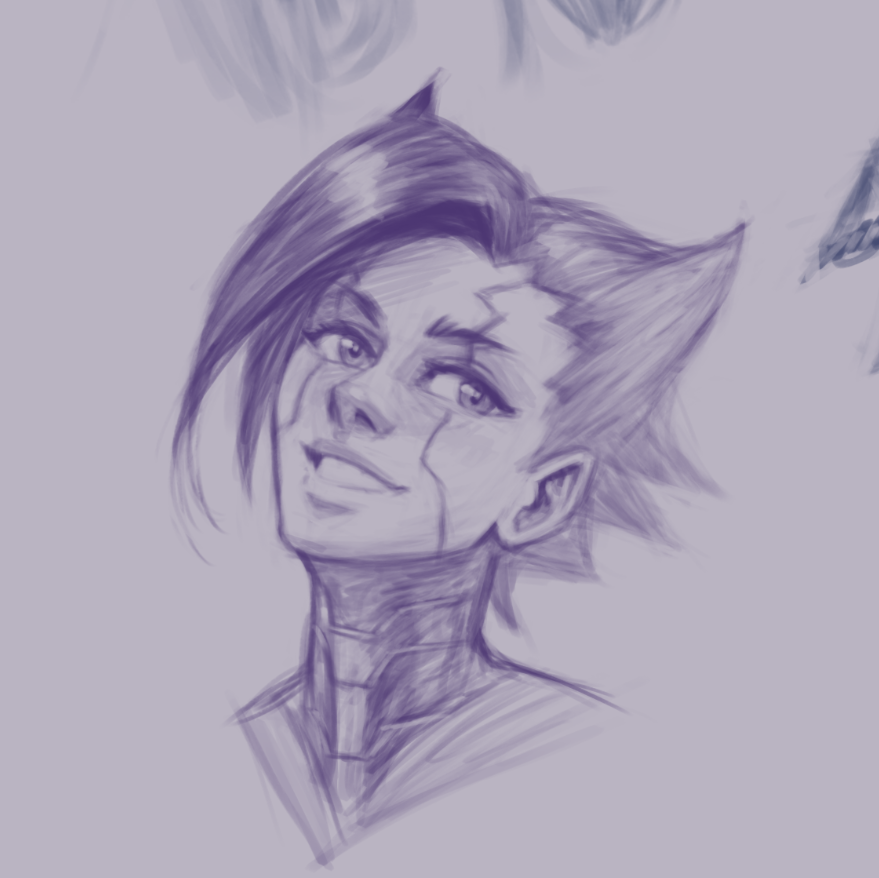 iprogos's tweet photo. Fiquei a madrugada toda desenhando e vendo a live do @zero_setsu então aproveitei e fiz um sketchzinho rápido da oc dele, a Mako (: https://t.co/ClTLpXUM3H
