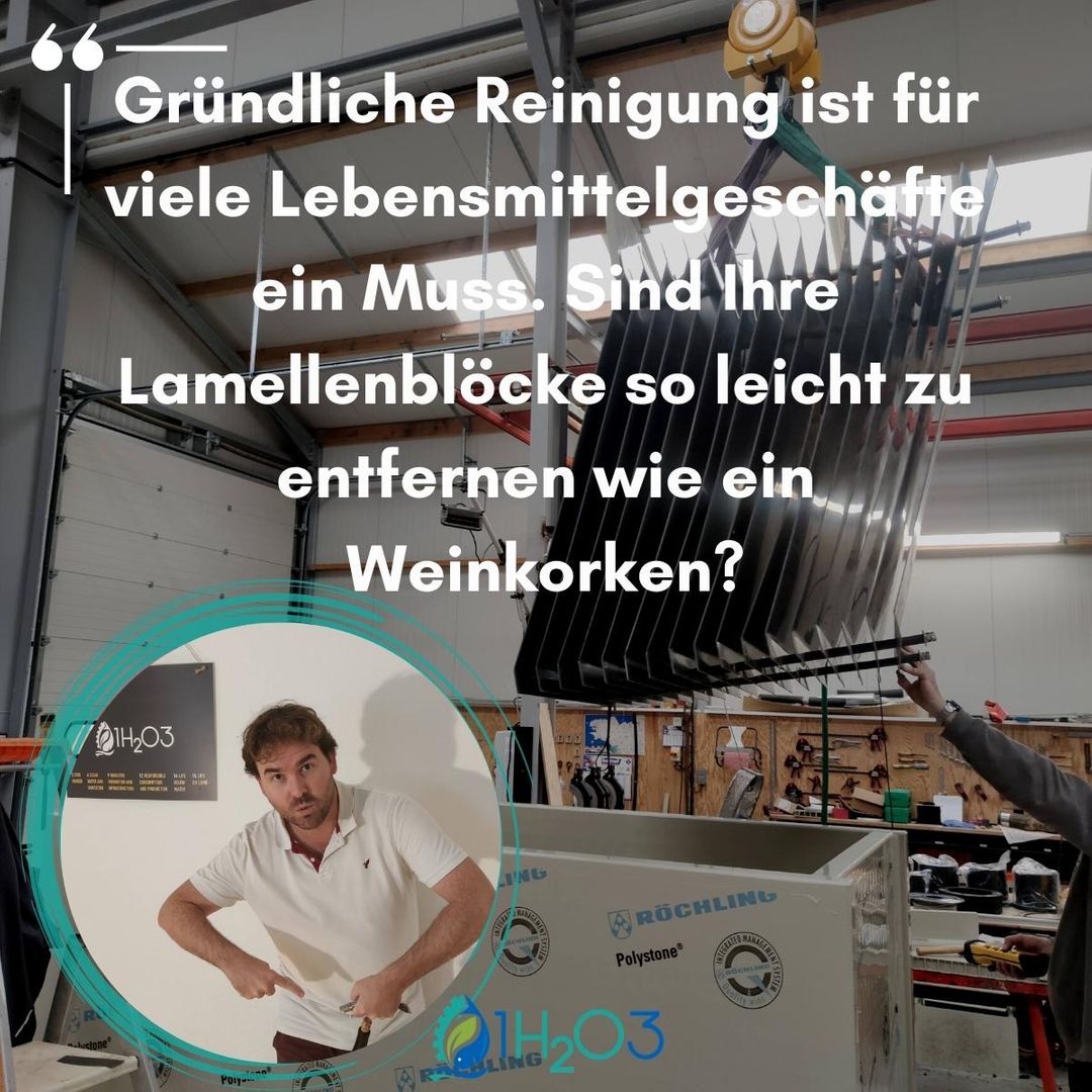 Gründliche Reinigung ist für viele Lebensmittelgeschäfte ein Muss. Sind Ihre Lamellenblöcke so leicht zu entfernen wie ein Weinkorken?