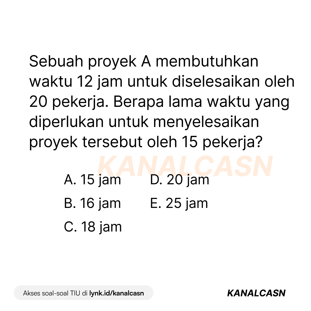 TIU Soal Perbandingan Senilai/Berbalik Nilai

jgn nyari yg sulit-sulit hehe
