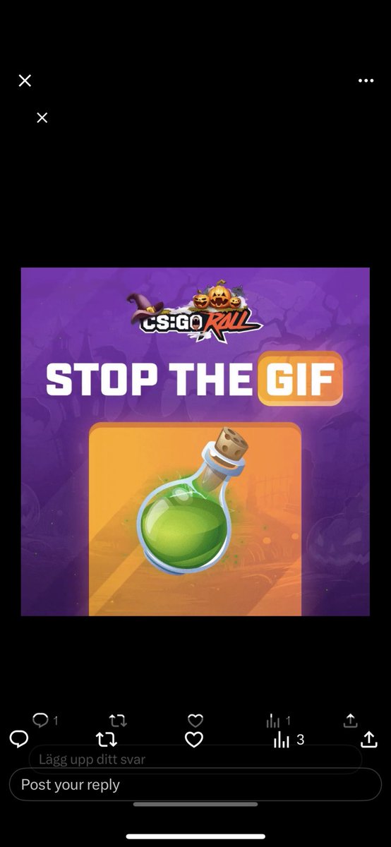 shreyash_17's tweet photo. @CSGORoll Sure you got the potion but how many of you actually retweeted or liked the post? https://t.co/VUrXxWJ6XH