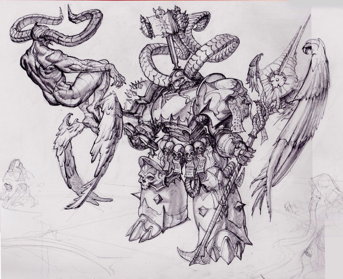 Marrowire's tweet image. Warhammer sketch