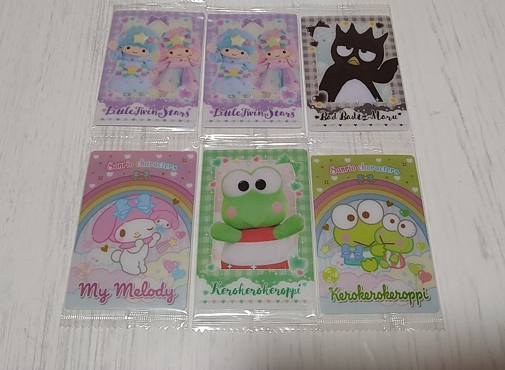kosotoya03's tweet photo. サンリオ  ウエハースカード 
ぺたんこマスコット グッズ 交換 買取

【譲】 画像ご覧下さい
【求】ウィッシュミーメル

郵送にて交換希望です📮
異種交換可能◎
PayPay送金対応のみ
お気軽にお声がけ下さい໒꒱
 #サンリオグッズ買取  #サンリオグッズ交換 https://t.co/eIbR2pHVBx
