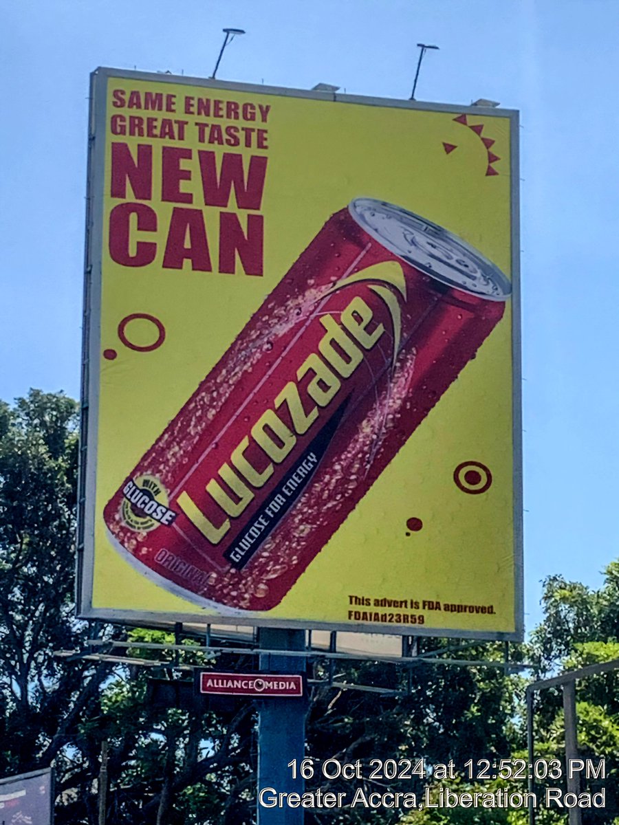 pixelbytegh's tweet photo. Excited to join forces with VLP Ghana &amp; @LucozadeGhana for the NEW CAN launch! Our billboards are taking over Accra, proving just how impactful #OOH advertising can be. Watch this space!  #SameEnergyGreatTaste #OOHMarketing https://t.co/fOqegwlu3l