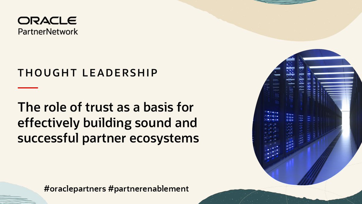 Trust is crucial to partner ecosystems. <a href="/sdiedericks/">Stefan Diedericks</a> explains <a href="/Oracle/">Oracle</a> 's view on trust in everything from #oraclepartners relationships to multicloud goals with AWS, Google Cloud, Microsoft Azure. Read more: shorturl.at/FN1CI #partnerenablement #emeapartners @Oracleemeaps