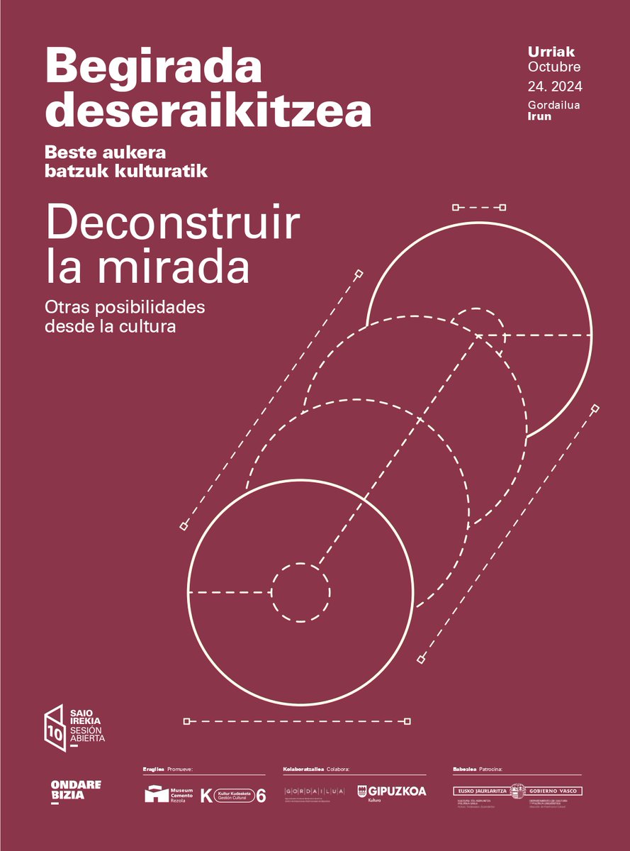 K6kultura's tweet photo. 🗣️Aste bat geratzen da Saio Irekiko X. ediziorako "Begirada deseraikitzea. Besta aukera batzuk kulturatik".

📖Ezagutu programa: https://t.co/QVQ3oxDpaz

✏️Izena eman streaming bidez jarraitzeko edo aurrez aurre https://t.co/vBW6HhhKpY

Eman izena eta egin bat solasaldiarekin! https://t.co/g8pC0lsaqk