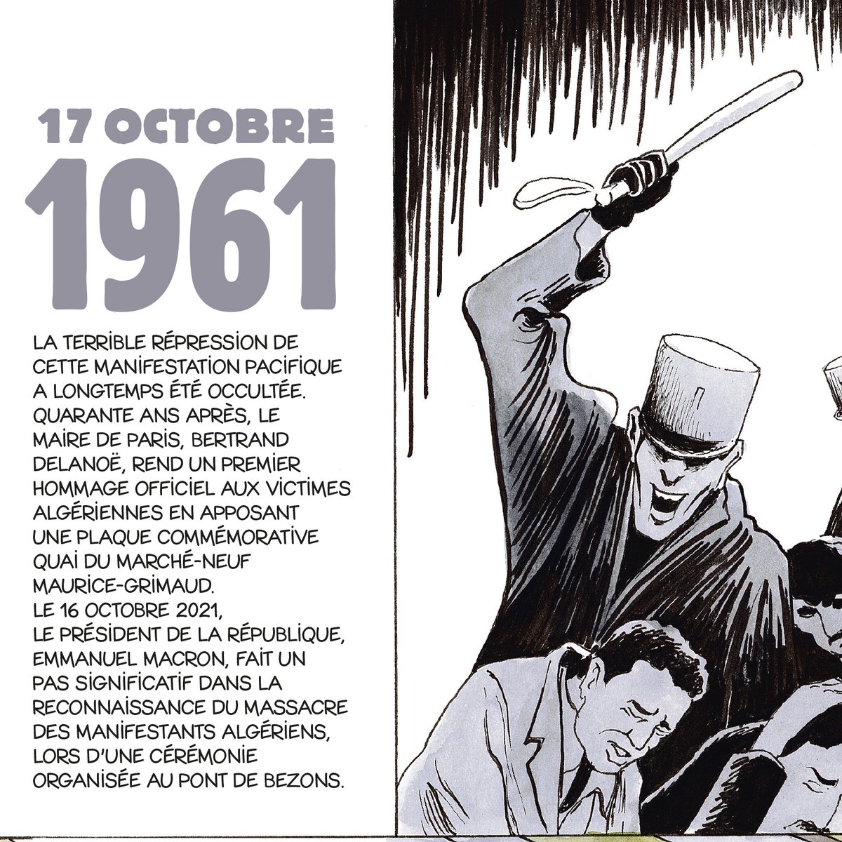 Ed_LaDecouverte's tweet photo. En ce 17 octobre et à la mémoire des victimes de ce massacre en 1961, nous ne pouvons que vous recommander la lecture de la BD « Les Algériens en France » de B. Stora et N. Le Scanff, « Ratonnades à Paris » de P. Péju, et « Le 17 octobre des Algériens » de M. et P. Péju. https://t.co/QxEk4cjCYT