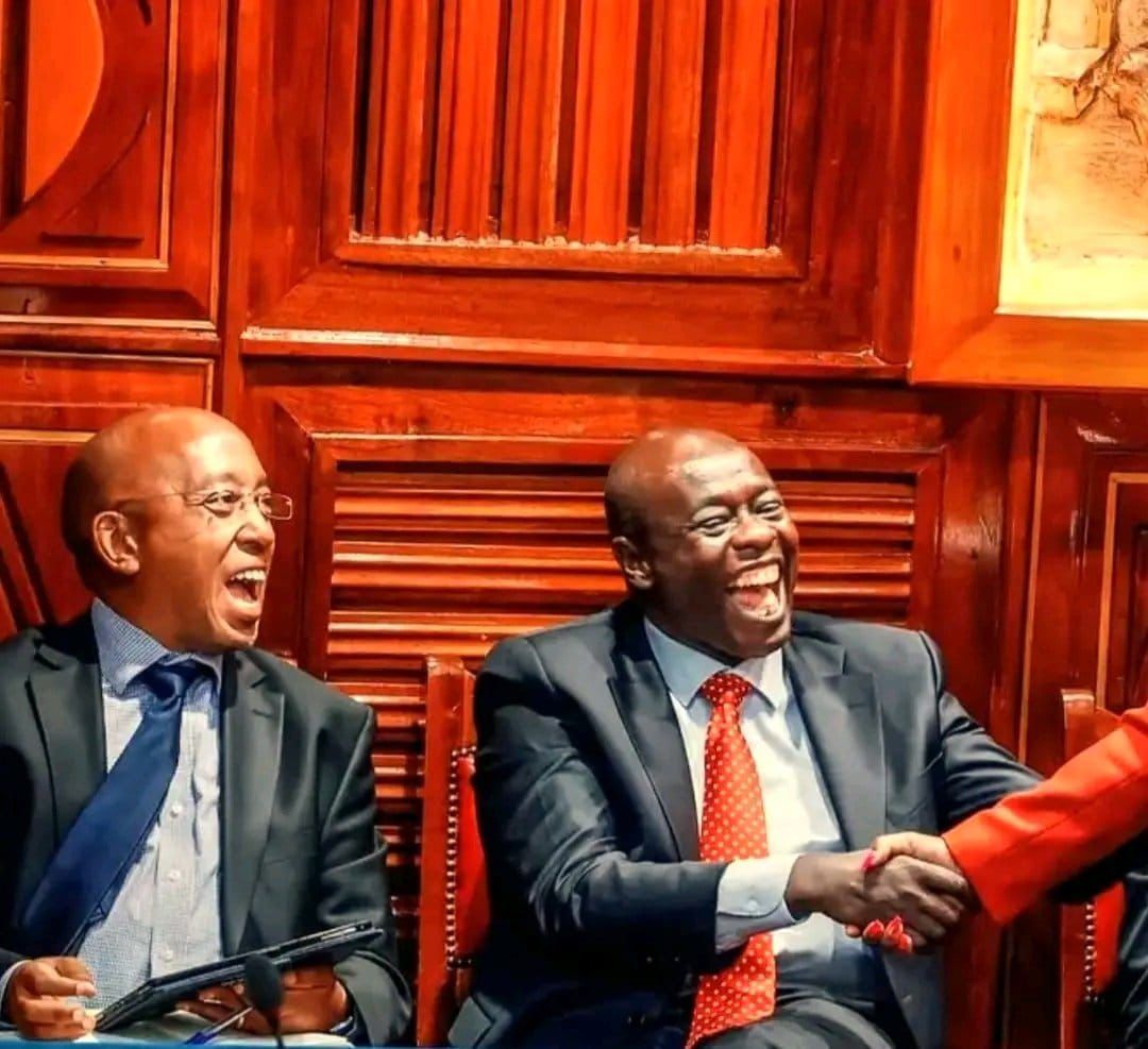 pjakreloaded's tweet photo. Senate adjourns until 5pm after DP Gachagua reportedly falls ill; Speaker Kingi gives DP's counsel two hours to locate him or the impeachment trial proceeds. https://t.co/vMsO1mH8ly