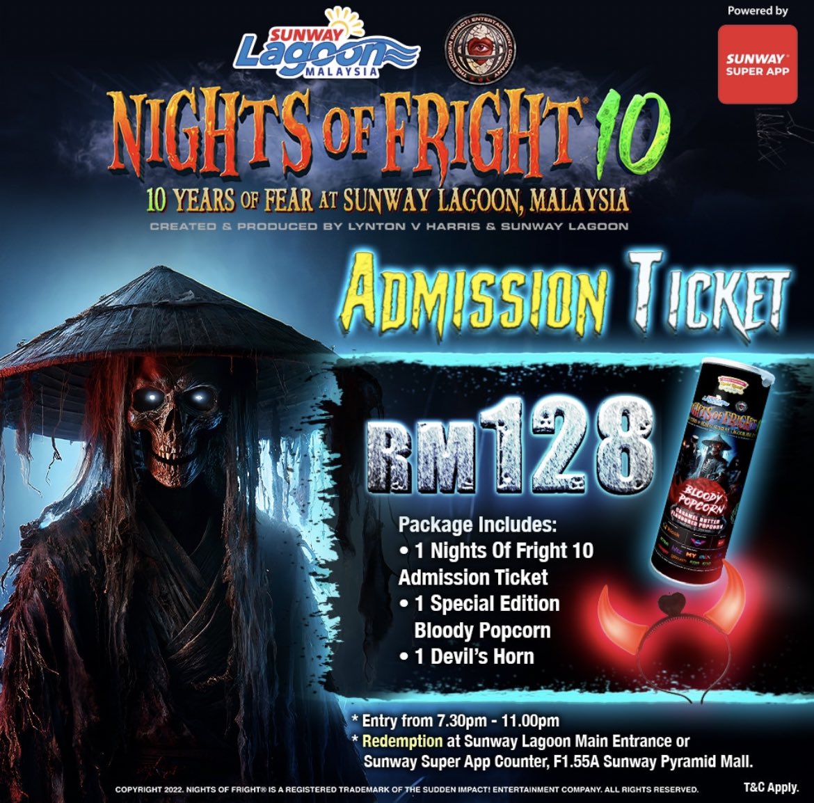 thinkaboutkyuu's tweet photo. WTS NOF 10 Early Bird Ticket
31/10 
RM98 each , 2 tickets available 

early bird passes don't include the Devil's Horn, but I have a few extra horns for you :) 

#nightoffright10 #nof10 #sunwaylagoon 
#nightoffright #nof https://t.co/TMjMYlh864