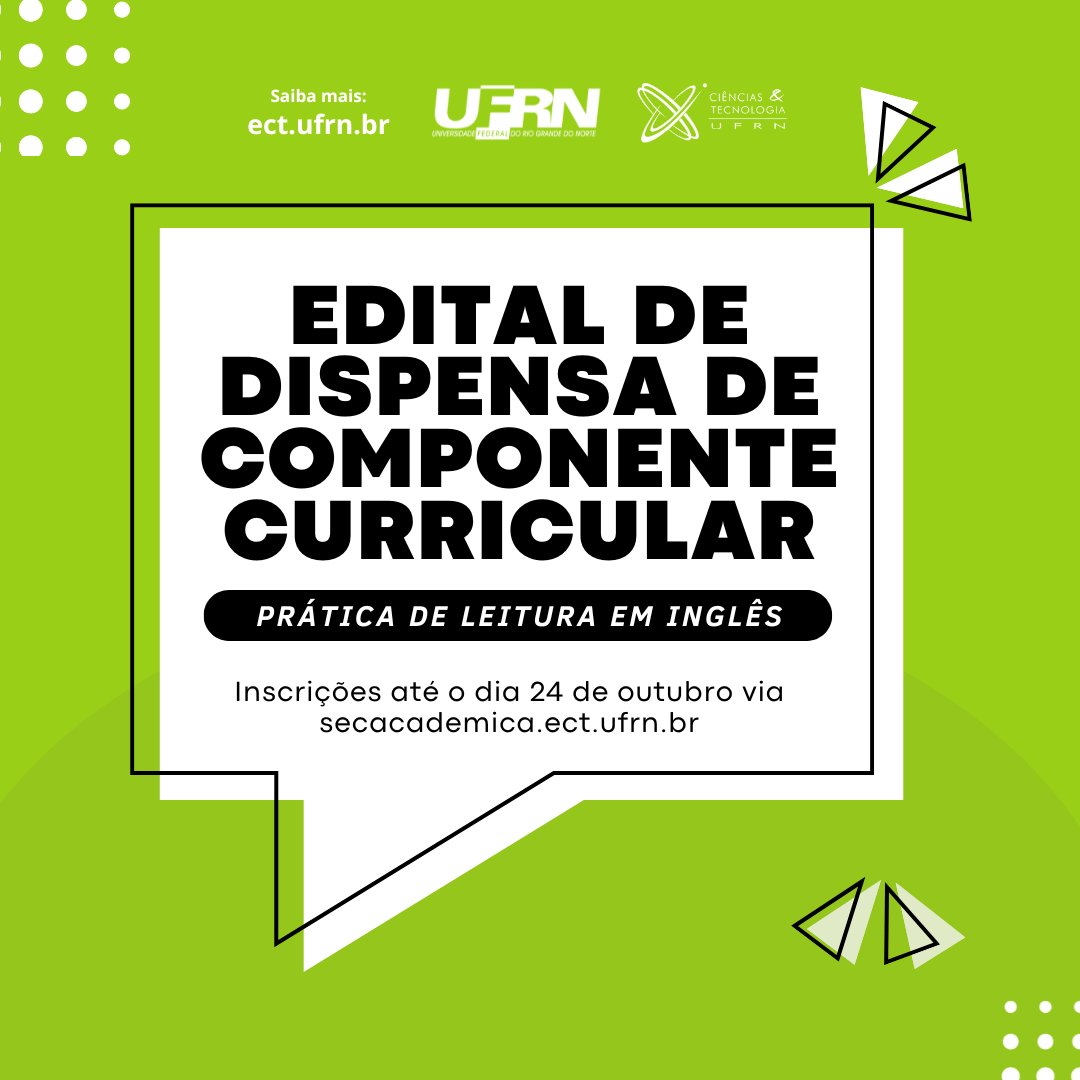 Escola de Ciências e Tecnologia da UFRN tweet media