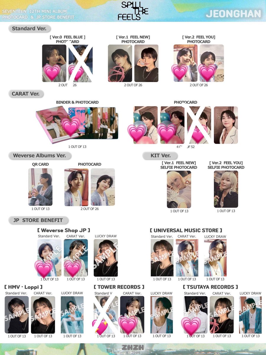 __dkally's tweet photo. SEVENTEEN SPELL THE FEEL HMV タワレコ ラキドロ 特典 セブチ　交換 トレカ 

譲 画像

求 ジョンハン 👼

異種〇
💗＜無印

郵送or手渡し(相談)

お気軽にお声掛けください🙇‍♀️ https://t.co/BAUziOOz7H