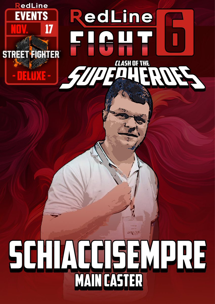 Lo streamer di picchiaduro più importante d'Italia sarà il commentatore ufficiale del torneo. <a href="/schiaccisempre/">SchiacciSempre</a>, benvenuto a bordo! 🧐

The most famous Italian fighting games streamer will be the main caster of the tournament. Welcome  aboard <a href="/schiaccisempre/">SchiacciSempre</a> ! 🧐