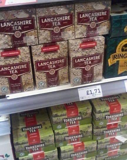 Jacob_The_Pilot's tweet photo. Hey @YorkshireTea do you know anyone at that fine Yorkshire company @Morrisons? It makes me sad to think someone has put Lancashire above Yorkshire, even if they did win ‘the’ war 😢
#Yorkshire v #Lancashire #BrewUp #WarOfTheRoses #WhiteRose https://t.co/Yf6ovQ2YTY