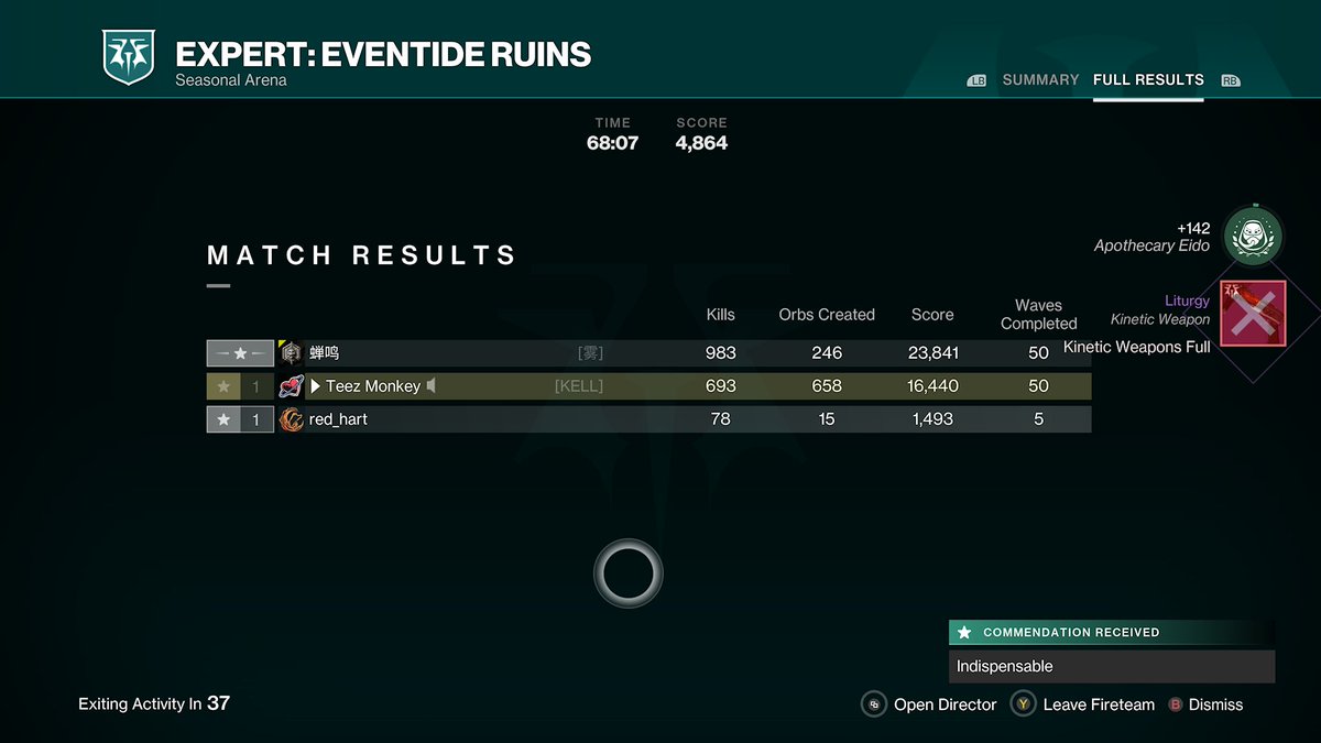 teezmonkey's tweet photo. How long till bungie nerfs this https://t.co/6ZT4Q9k6qz