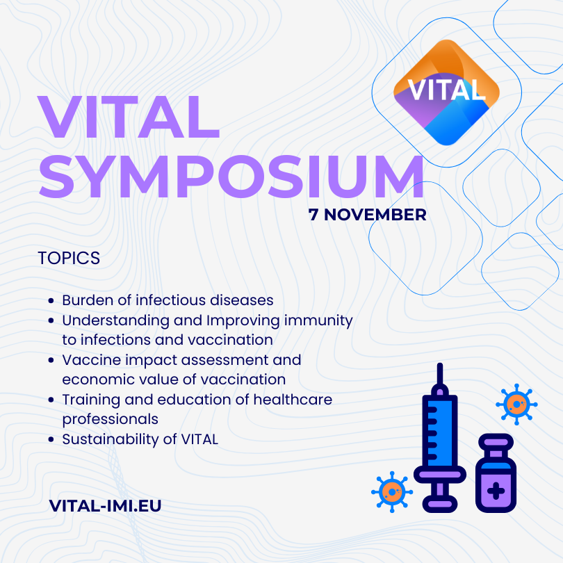 Have you registered? VITAL's final scientific symposium on #vaccination in older adults will highlight the latest research and strategies, as well as VITAL's sustainability in the future.
👉bit.ly/48a29kh

<a href="/DebbieBaarle/">Debbie Van Baarle</a> @UMCG @RIVM @Sanofi <a href="/Ecraid/">Ecraid</a>
#HealthyAging #Vaccines